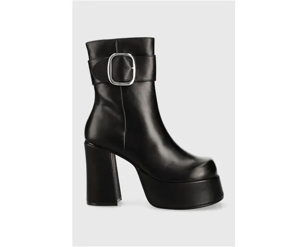 Steve Madden cizme de piele Siren femei, culoarea negru, cu toc drept, SM11002628