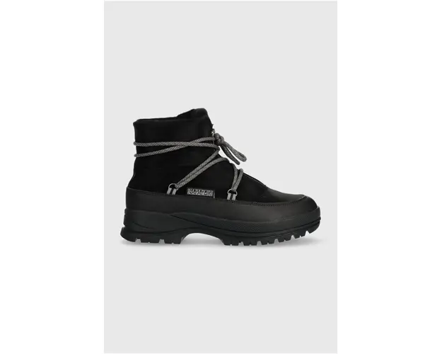 Napapijri pantofi MUD femei, culoarea negru, cu toc plat, izolare usoara, NP0A4HW4.041