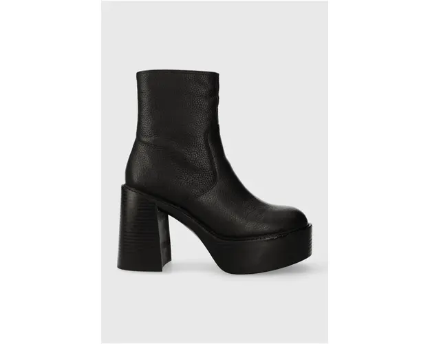 Aldo cizme de piele Myrelle femei, culoarea negru, cu toc drept, 13621067Myrelle