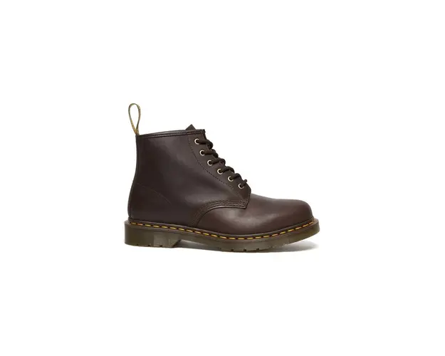 Dr. Martens cizme de piele 101 femei, culoarea maro, cu toc plat, DM27761201