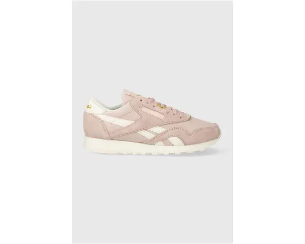Reebok sneakers din piele intoarsa Classic Nylon culoarea roz