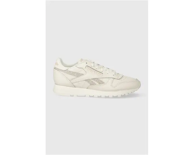 Reebok sneakers din piele CL Leather culoarea bej