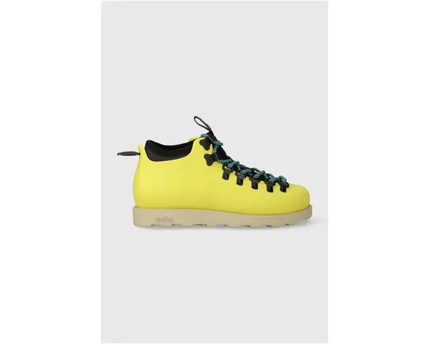 Native pantofi Fitzsimmons femei, culoarea verde, cu toc plat, 31106848.3199