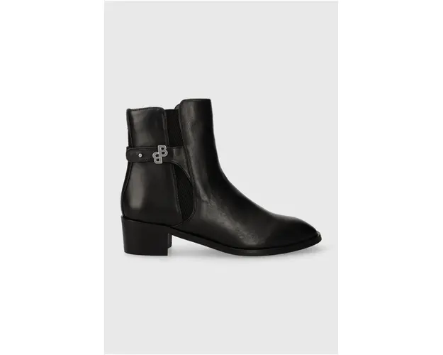 BOSS botine Iria femei, culoarea negru, cu toc drept, 50504437