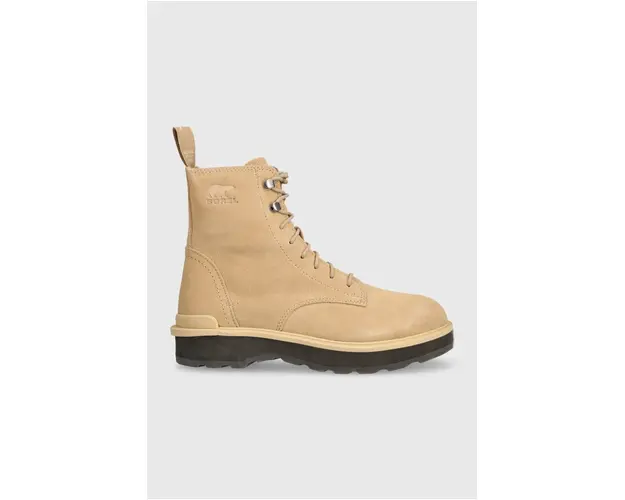 Sorel bocanci din piele intoarsa HI LINE LACE femei, culoarea bej, cu toc plat, izolat, 2009111262