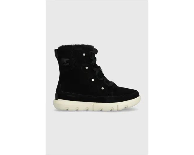 Sorel cizme de zapada din piele intoarsa EXPLORER NEXT JOAN WP femei, culoarea negru, 2058871010