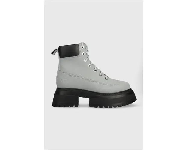Timberland bocanci Timberland Sky 6In LaceUp femei, culoarea gri, cu platforma, izolare usoara, TB0A42AWEA31