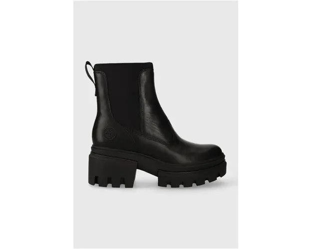 Timberland botine Everleigh Boot Chelsea femei, culoarea negru, cu platforma, TB0A5YFR0151