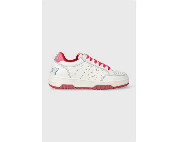 Off Play sneakers din piele COMO culoarea alb, COMO 1 WHITE FUXIA STUDS