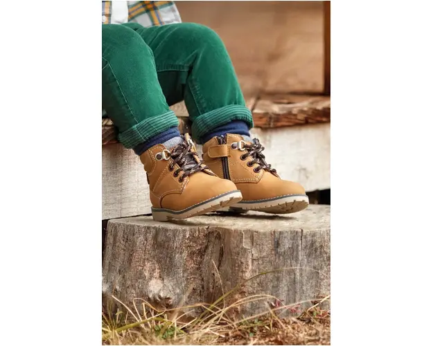 Mayoral ghete de iarna pentru copii din piele culoarea galben