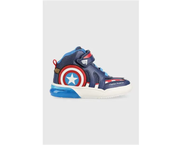 Geox sneakers pentru copii x Marvel, Avengers culoarea albastru marin