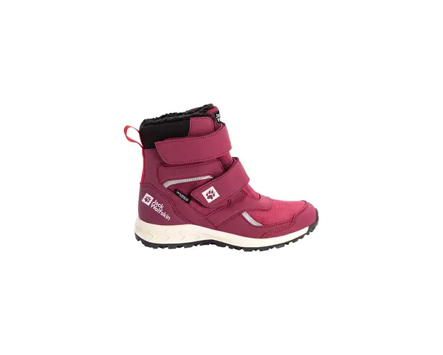 Jack Wolfskin cizme de iarna pentru copii WOODLAND WT TEXAPORE HIGH VC culoarea bordo