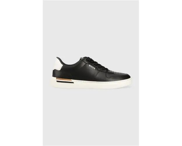 BOSS sneakers din piele Clint culoarea negru, 50498894