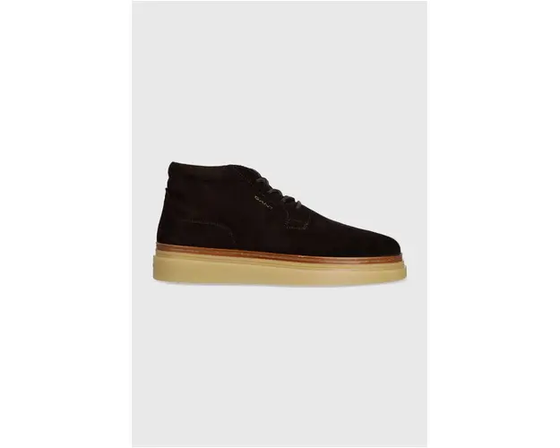 Gant pantofi de piele intoarsa Kinzoon barbati, culoarea maro, 27643352.G399