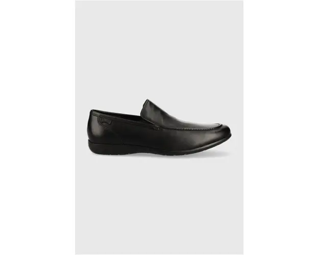 Camper mocasini de piele Mauro barbati, culoarea negru, 18282.009