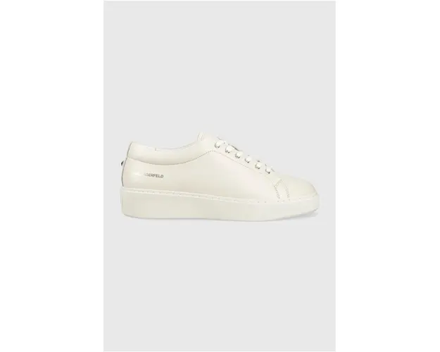 Karl Lagerfeld sneakers din piele FLINT culoarea alb, KL53320