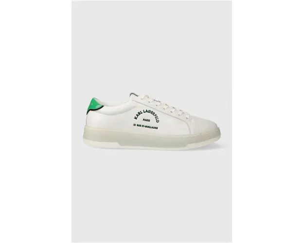 Karl Lagerfeld sneakers din piele KOURT III culoarea alb, KL51538