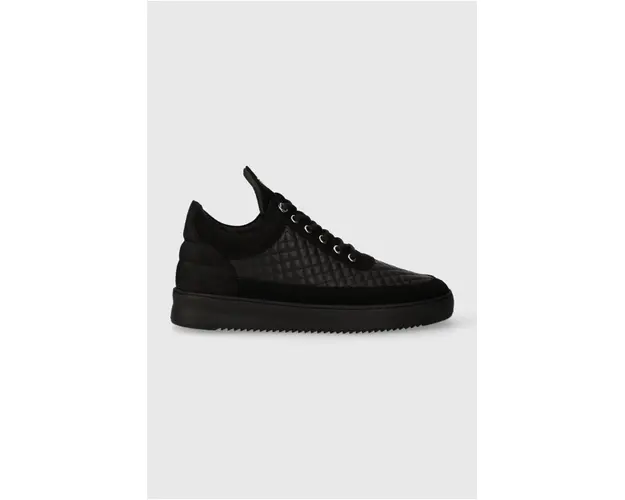 Filling Pieces sneakers din piele Low top Quilted culoarea negru