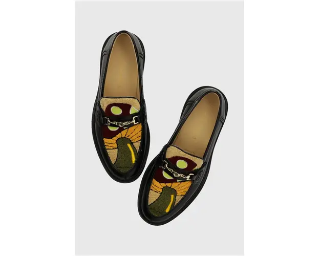 Filling Pieces mocasini de piele Loafer Polido barbati, culoarea negru, 44233192082