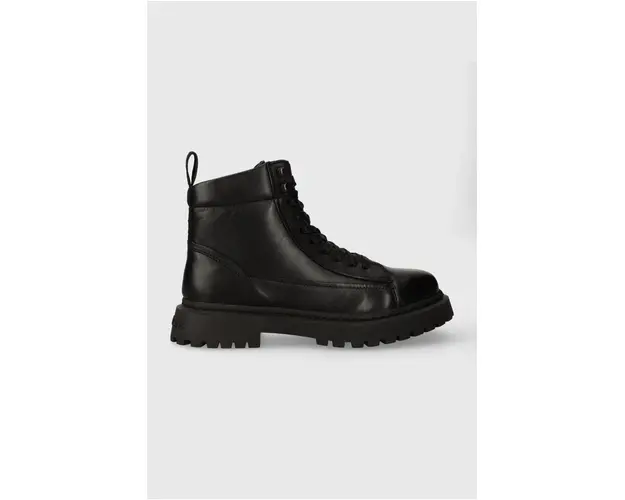 Tommy Jeans bocanci TJM LACE UP BOOT barbati, culoarea negru, EM0EM01363