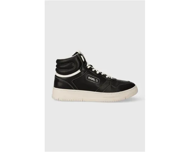 Karl Lagerfeld sneakers din piele KREW KC culoarea negru, KL53043