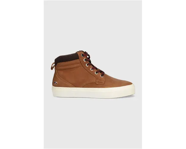 Pepe Jeans sneakers din piele YOGI BOOT culoarea maro, PMS30998