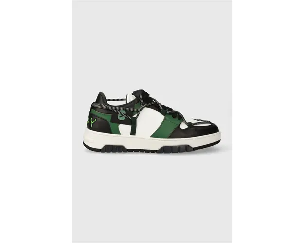 Off Play sneakers din piele SORRENTO culoarea verde, SORRENTO WHITE BLACK GREEN