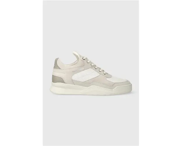Filling Pieces sneakers din piele Low top Panelled culoarea gri