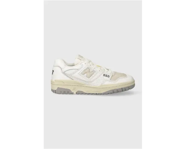 New Balance sneakers din piele BB550PWG culoarea alb