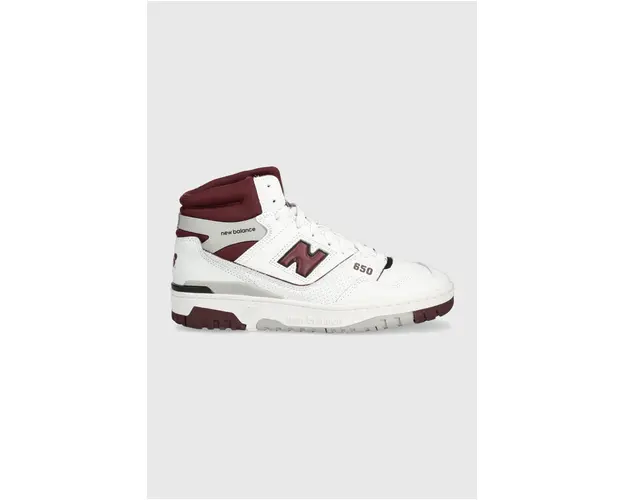 New Balance sneakers din piele BB650RCH culoarea alb