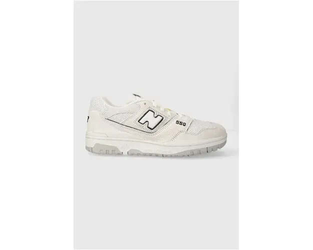 New Balance sneakers din piele BB550PRB culoarea alb