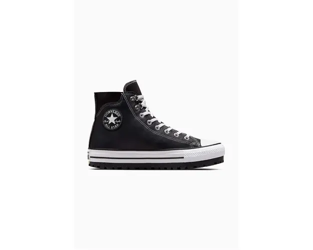 Converse bocanci de piele Chuck Taylor All Star City Trek culoarea negru, A04480C