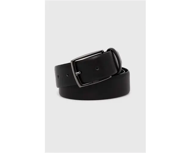 BOSS curea de piele barbati, culoarea negru 50379753