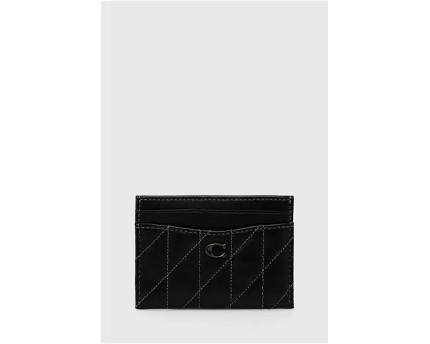 Coach carcasa din piele Essential Card Case culoarea negru