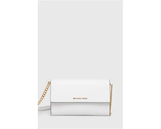 MICHAEL Michael Kors poseta de piele culoarea alb