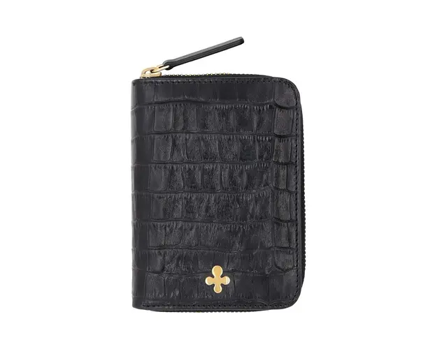 Lilou portofel de piele culoarea negru