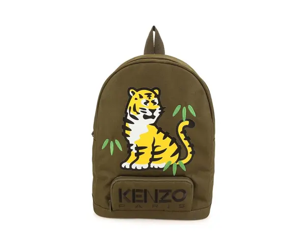 Kenzo Kids ghiozdan copii culoarea verde, mare, cu imprimeu