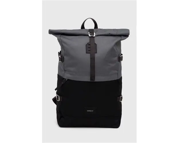 Sandqvist rucsac Bernt culoarea gri, mare, cu model