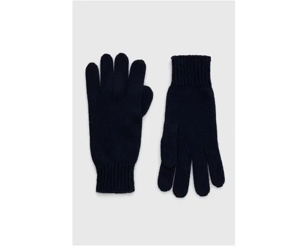 Max Mara Leisure manusi din amestec de lana culoarea albastru marin