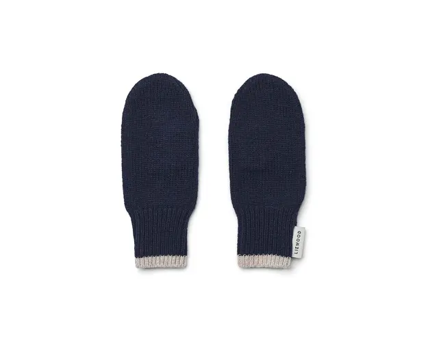 Liewood manusi de lana pentru copii culoarea albastru marin