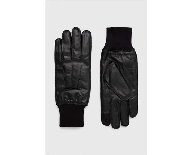 Alpha Industries manusi de piele culoarea negru