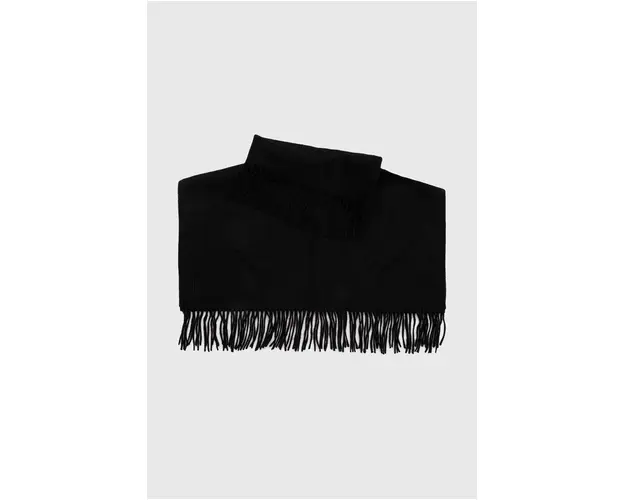 By Malene Birger fular de lana culoarea negru, neted