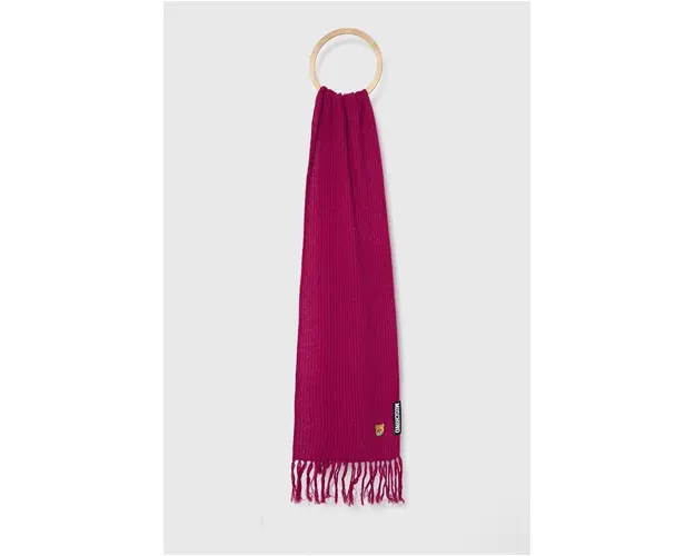 Moschino esarfa de lana culoarea violet, neted