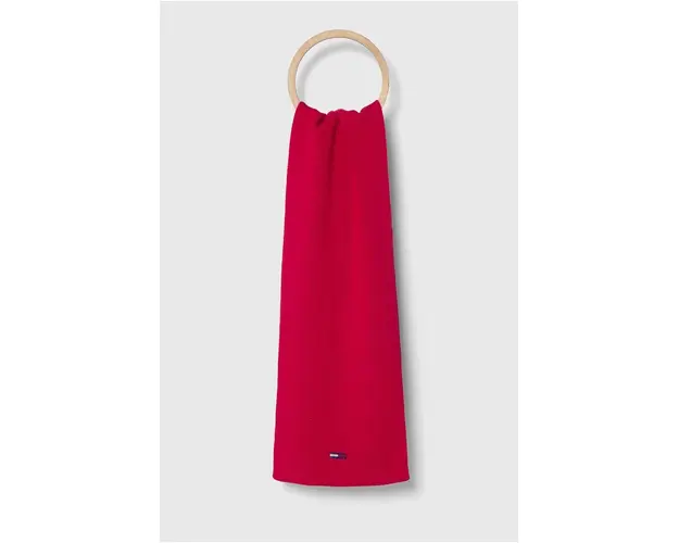 Tommy Jeans fular femei, culoarea roz, neted