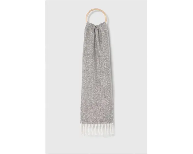 Abercrombie & Fitch fular femei, culoarea gri, modelator