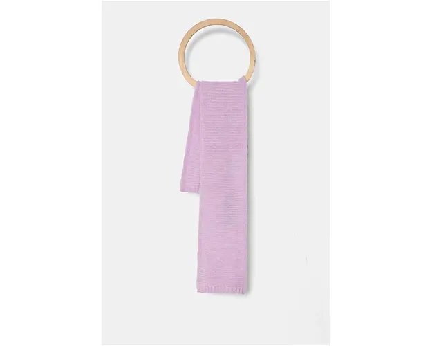 United Colors of Benetton esarfa de lana pentru copii culoarea violet, neted