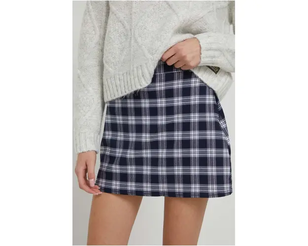 Hollister Co. fusta culoarea albastru marin, mini, evazati