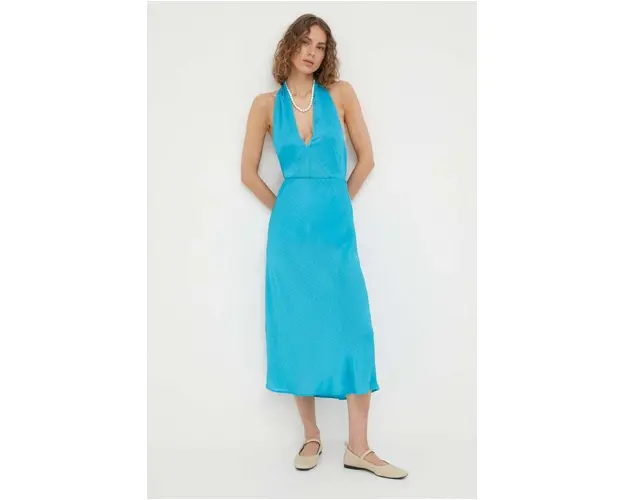 Herskind fusta Tween culoarea turcoaz, midi, evazati