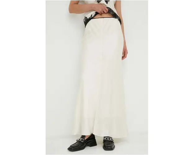 Herskind fusta culoarea bej, maxi, drept