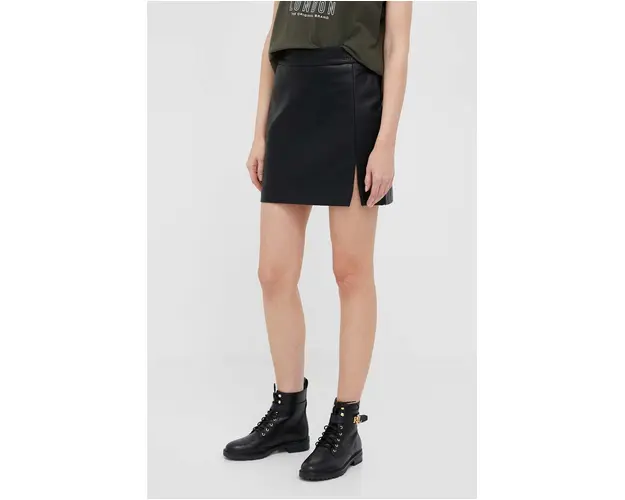 Pepe Jeans fusta Maar culoarea negru, mini, drept